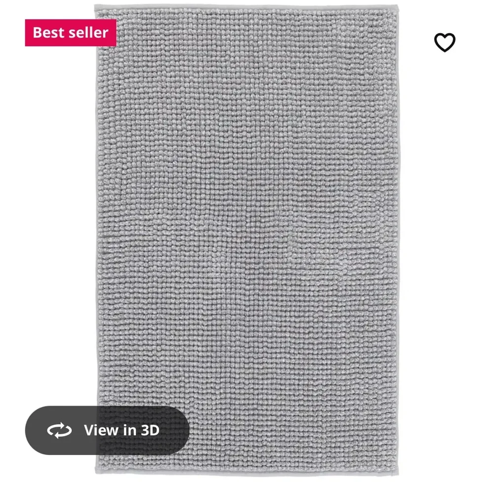 Set of 3 IKEA bath mats Gray-white mélange Toftbo like new! - Picture 2 of 6